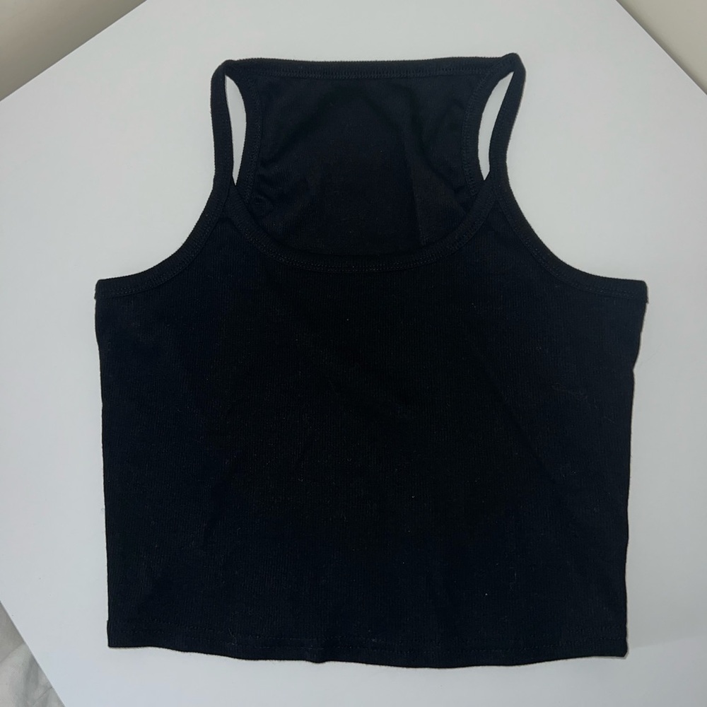 Black Tank Top Halter Back size Small.